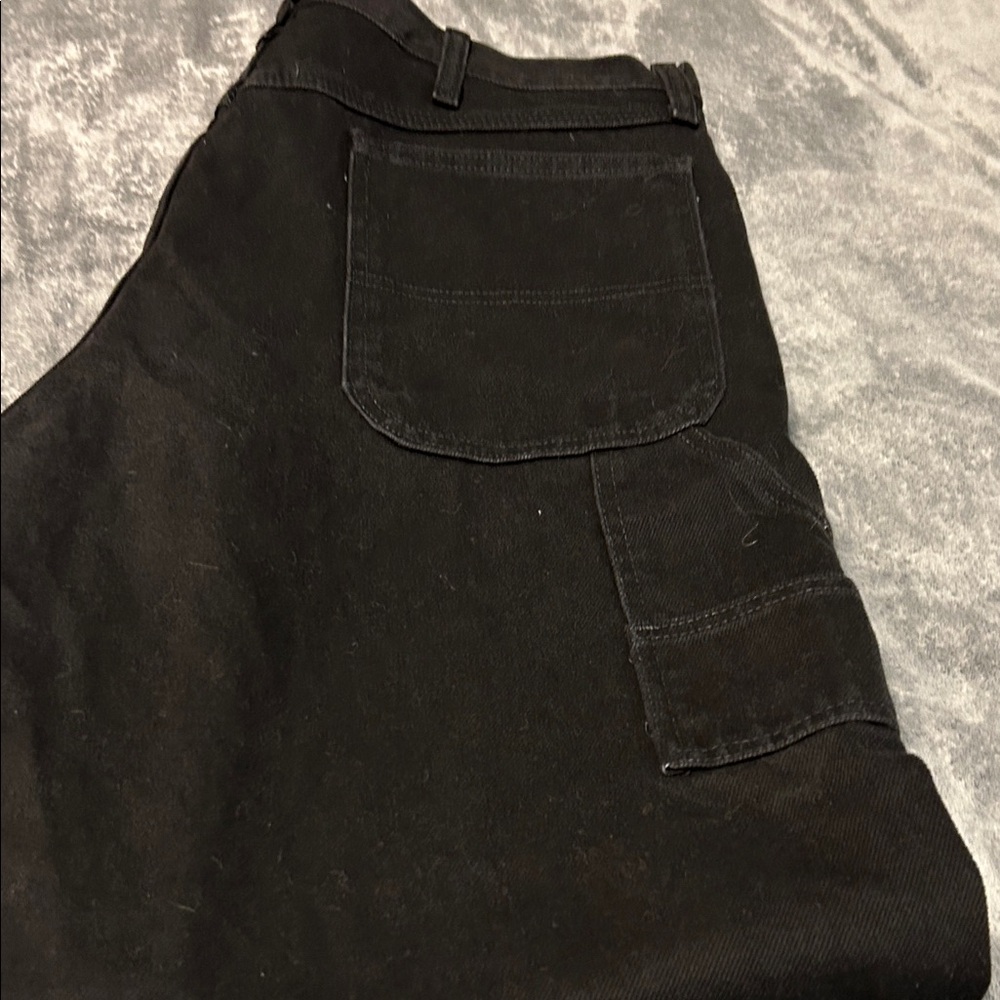 Rustler Men's Black Cargo Jeans 36x32